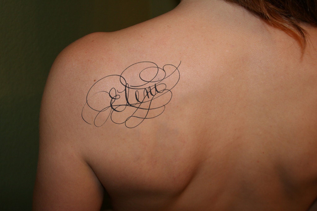 Calligraphy Tattoo - Digital artwork - Hand made calligraphy - Customize for you with your Name or your Word
