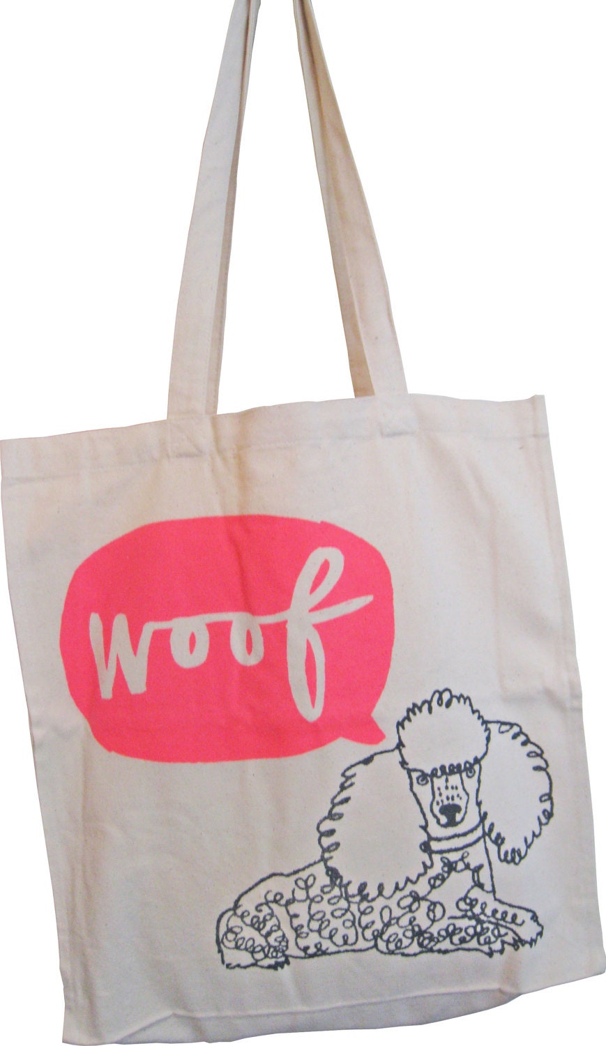 woof  canvas tote bag
