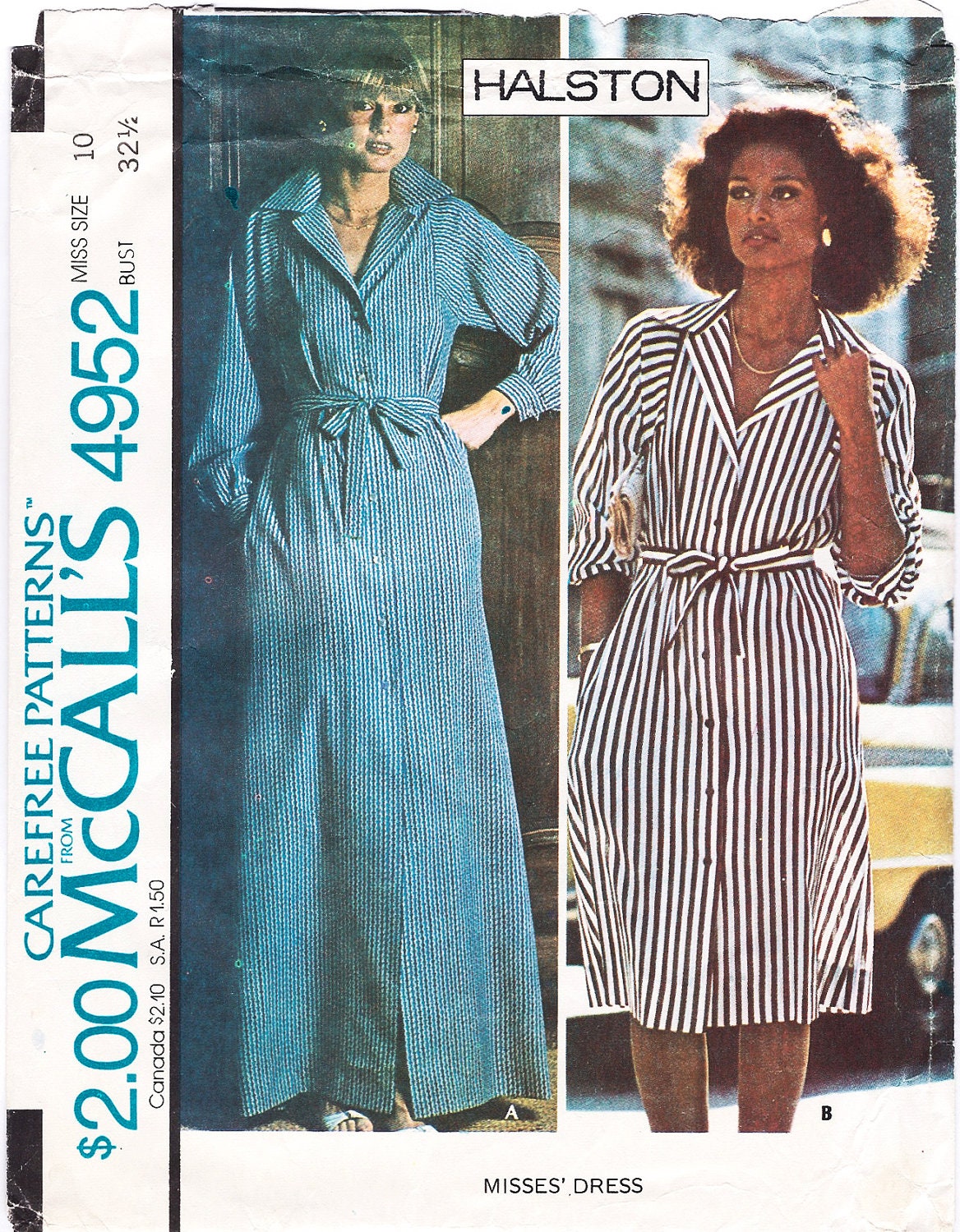 1970s Halston pattern featuring Beverly Johnson, McCall's 4952