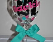 Personalized BIG Wine Glass (made to order)