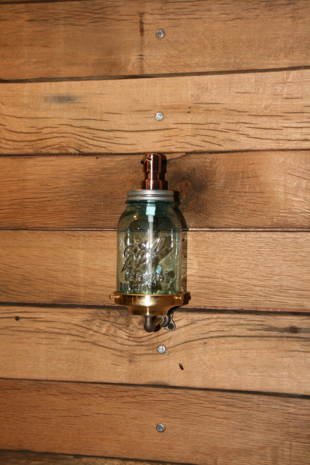 Wall Mount for your Blue Mason Jar Soap Dispenser