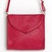 BARCELONA. Leather crossbody bag. Red leather shoulder bag.
