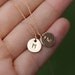 initial necklace, tiny initial necklace, gold filled initial, monogram necklace, personalized necklace