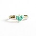 Mint heart cross stitch ring, gifts under 10, gifts for her, valentine's day jewellery