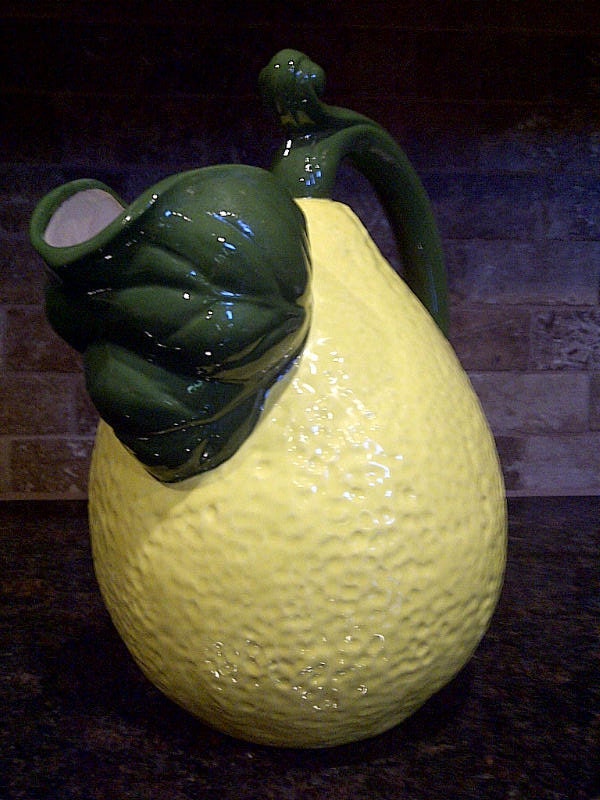 Vintage Lemon Shaped Pitcher