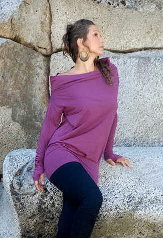 Relaxed Long Sleeve-Womens shirts- Off the shoulder- Pixie shirt-Fairy shirt-Longsleeve Shirt-Gypsy clothes-oversized shirt-Wholesale shirt