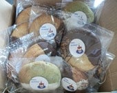 Cookies, Large oversized Gift Box 12 Assorted Cookies, Chocolate Covered, Weddings favors, Custon Labels Events