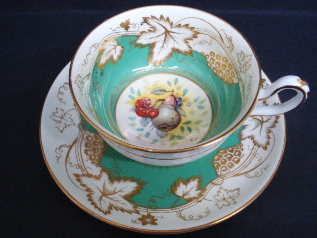 Rare Vintage Cup and Saucer - by  Royal Chelsea  - Artist Signed - England - Teacup Set - English Bone China