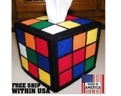 Free Shipping Within USA Totally Accurate & Authentic Rubiks Rubik Rubix Rubic Cube Tissue Box Cover  Seen on Big Bang Theory