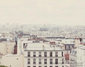 Paris rooftops photo, dreamy pastel, soft, 8x10, romance, city view, travel photo, wall decor, Montmartre, holiday gifts - AngsanaSeeds