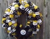 NFL Football Wreath Pittsburgh Steelers or your favorite Team