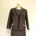1960's dress suit by Harella. Women's vintage suit / Short sleeve fitted dress and jacket. Office work dress. Made in England.