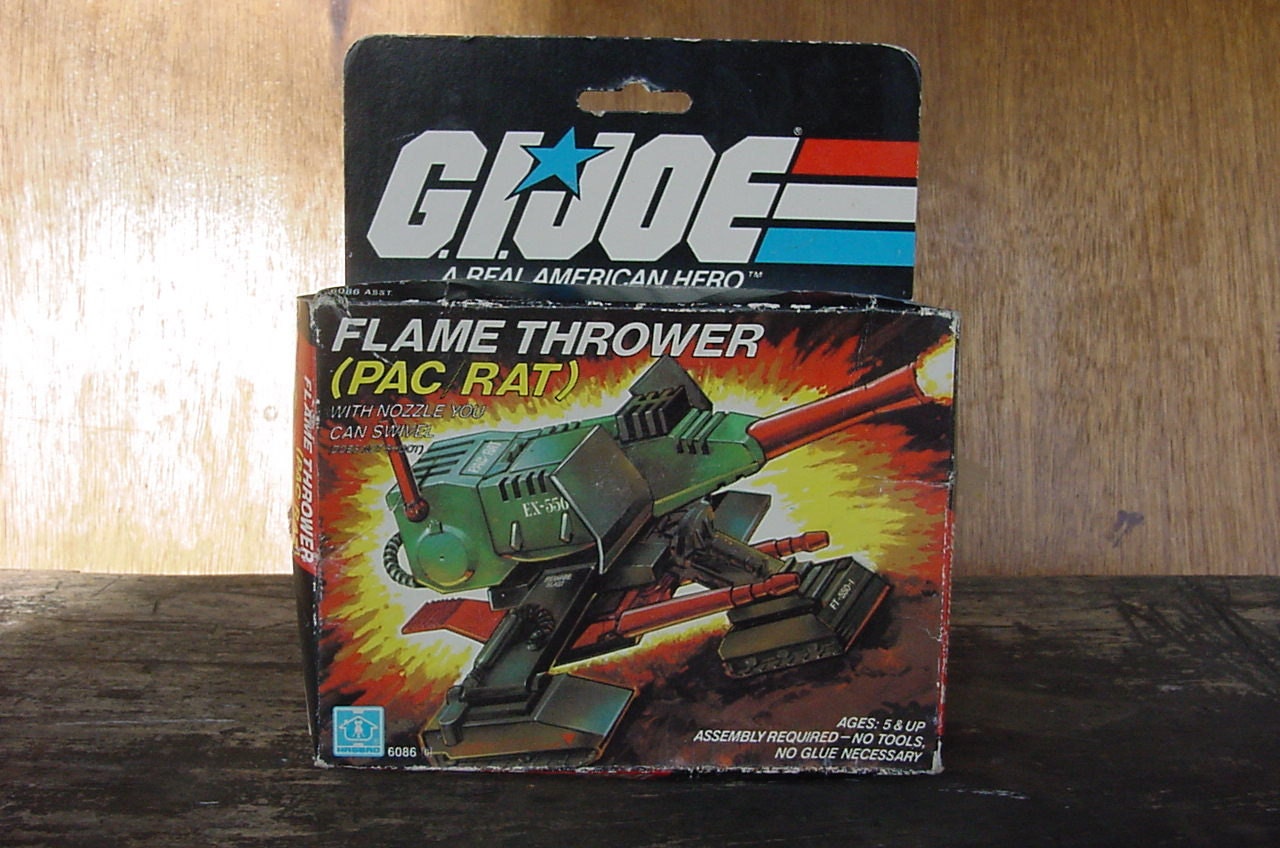 vintage A R A H Hasbro GIJoe Series2 1983 PAC RAT Flame Thrower MISB sealed