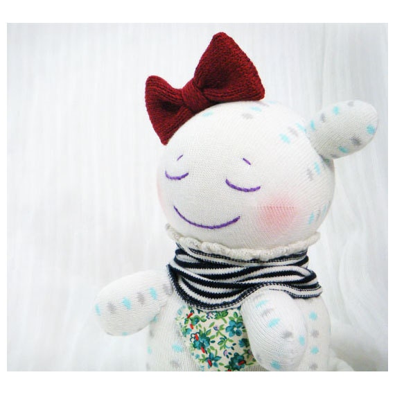 Plush Art Baby Animal - Stuffed Animal, Creature - Sock Doll Toy - Babies, Children - Handmade