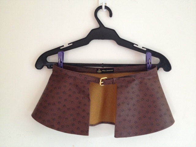 Leather Peplum Belt (Faux Ostrich Leather)