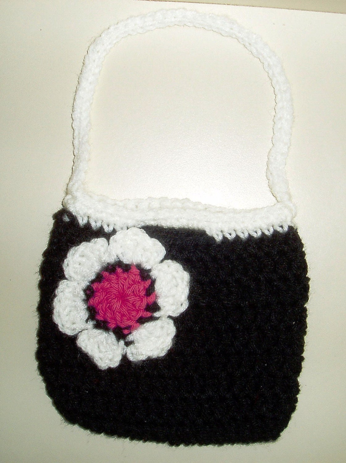 Black Crocheted Pouch