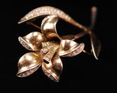 Large, Sterling Floral Brooch - Book Piece