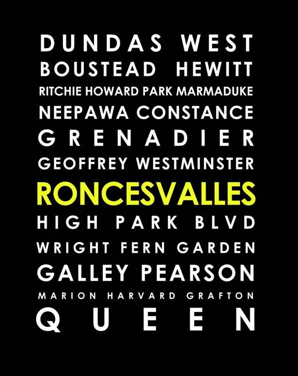 Toronto ttc streetcar / subway poster, customize your own