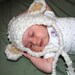 Crochet Little Lamb Hat for Baby or Child - Great for Everyday Use or as Photo Prop