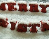 Wood letter, Christmas
