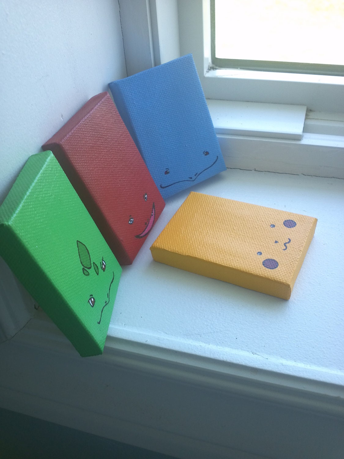Pokemon First Generation Starters & Pikachu Painted Magnets
