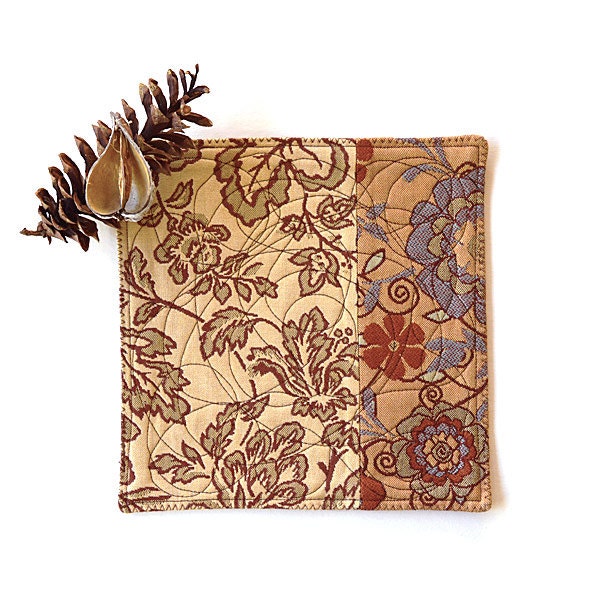 Table Mat, multi-purpose & earth friendly - repurposed, reversible, upcycled fabric