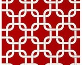SALE 12x16 or 12x18 Lumbar Red Christmas Gotcha Pillow cover--Hidden Zipper Close--Same Fabric on Both Sides-- FREE US Shipping