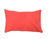 Coral Throw Pillow Cover- Orange Pillow Cover- Coral Solid Pillow- Coral Accent Pillow Cover-  12 x 16 " or 12 x 17" or 12 x 18"Pillow Cover