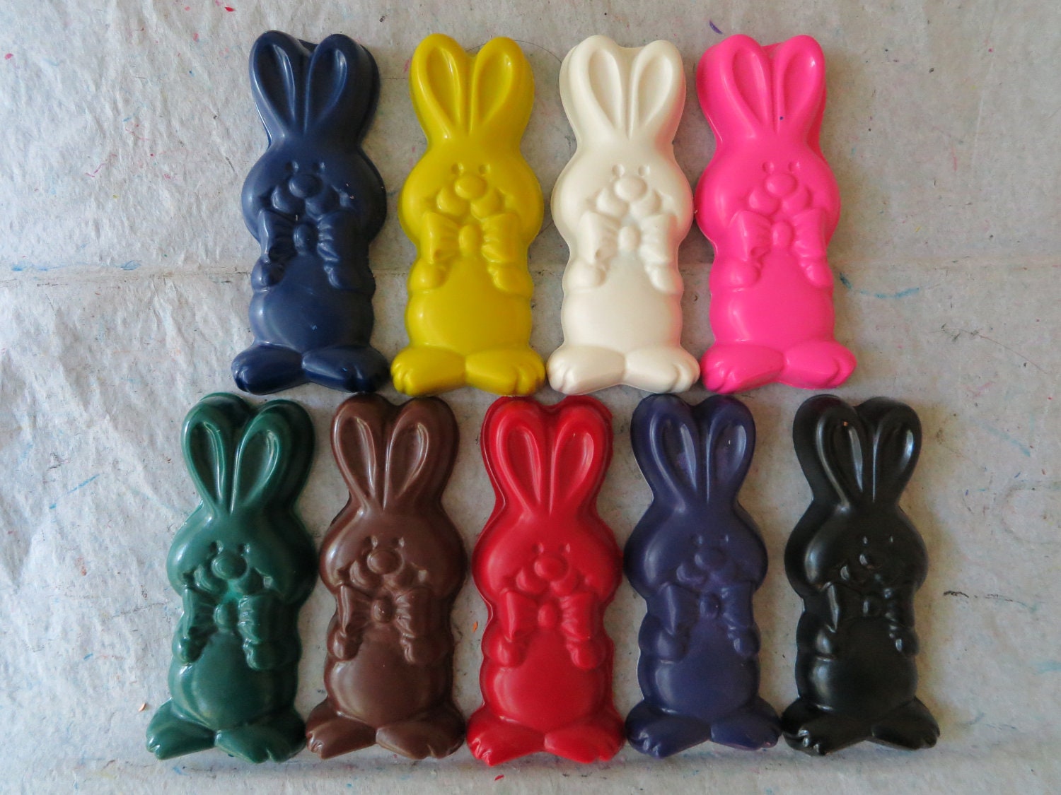 Bunny Rabbit with Bow Tie Crayon Set of 28