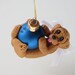 Golden Retriever Dog Christmas Ornament Figurine Polymer Clay