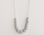 Mist Grey pebble necklace