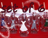 6 Personalized 16oz Acrylic Tumblers - Bridal Party- wedding party - bridal gifts - personalized tumblers