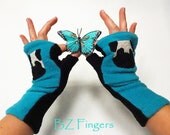 Pug Fingerless Gloves  with Pockets for Dog Lovers