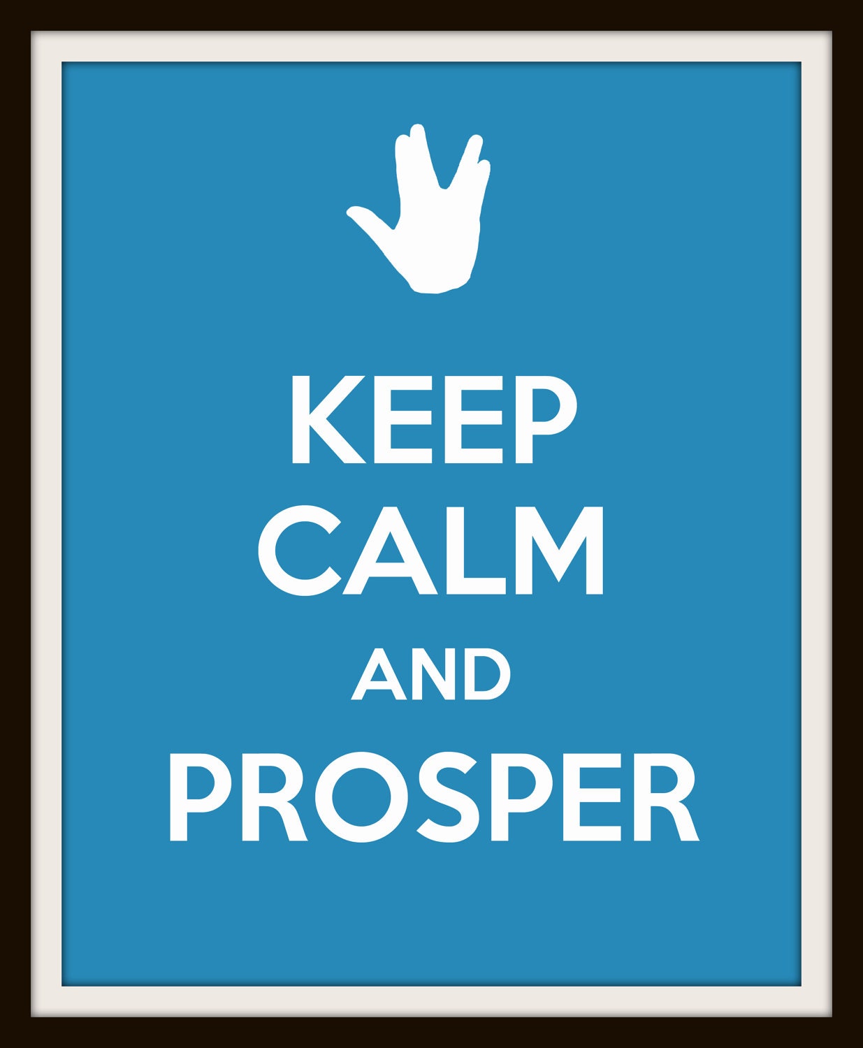 Keep Calm Nursery Art - Star Trek Inspired - Choose Your Background Color 8x10 Inch Poster Print - Geek-a-bye Baby - Sci-Fi Geek