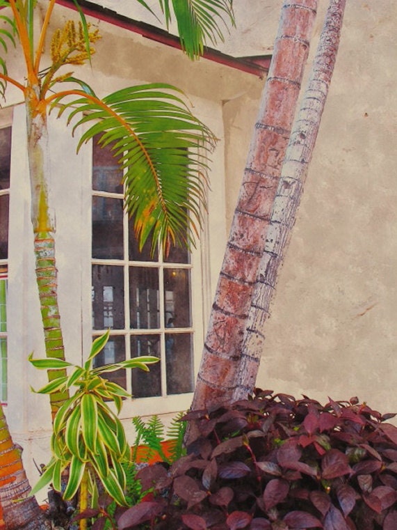 FREE Shipping - TROPICAL WINDOW 8x10 Giclee Photo Art Print - Maui Hawaii