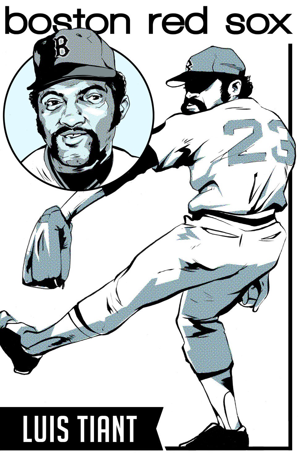 Luis Tiant - Boston Red Sox Baseball Art Print