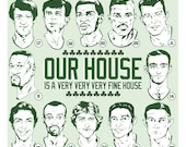 Boston Celtics Retired Numbers Illustrated Art Print - Our House