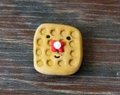 Handmade Waffle Polymer Clay Magnet