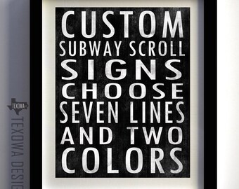 Lubbock Texas Subway Scroll Art Print