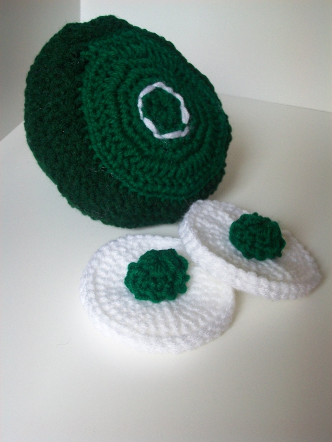 Green Eggs and Ham Crochet Play Set FREE SHIPPING