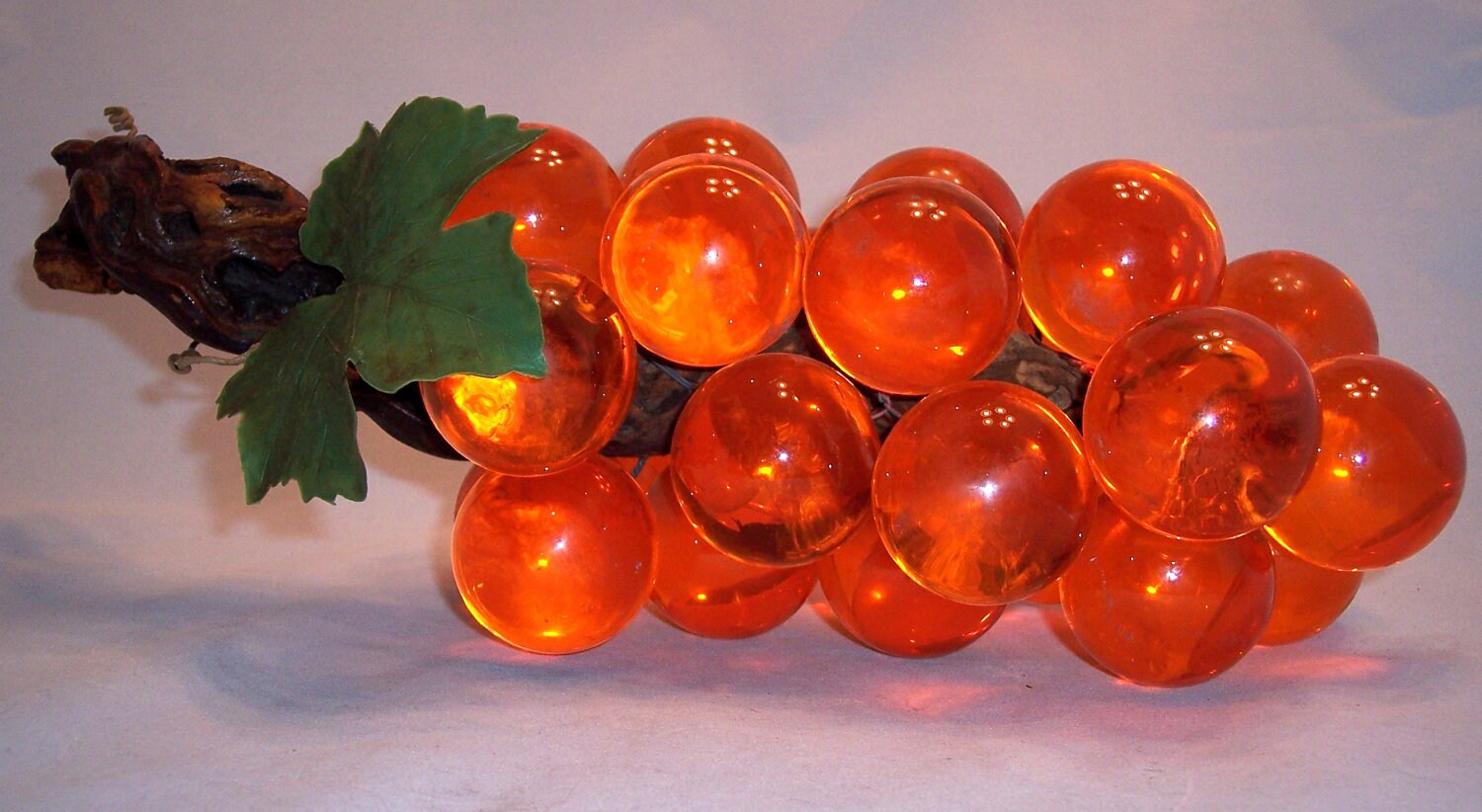 Vintage amber resin grapes large sculpture by MaAndPasAttic