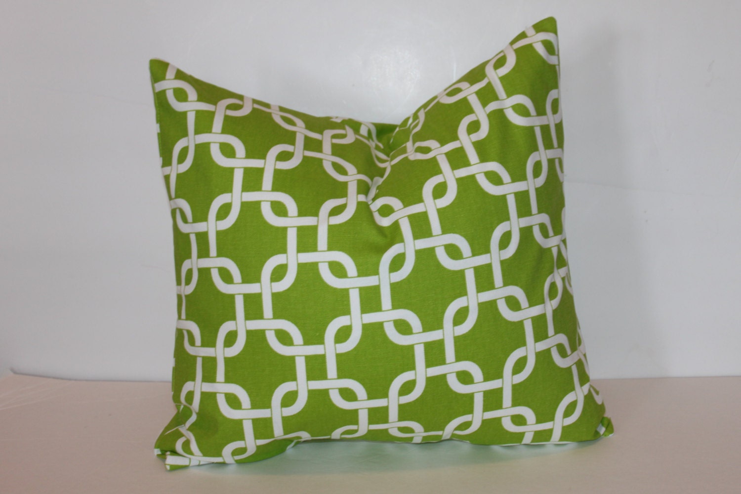 ONE - 18x18 Green Gotcha Chain Link Pillow Cover - Premier Prints