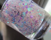 SALE Purple, Aqua Shredded Glitter Polish- Wintry Mist