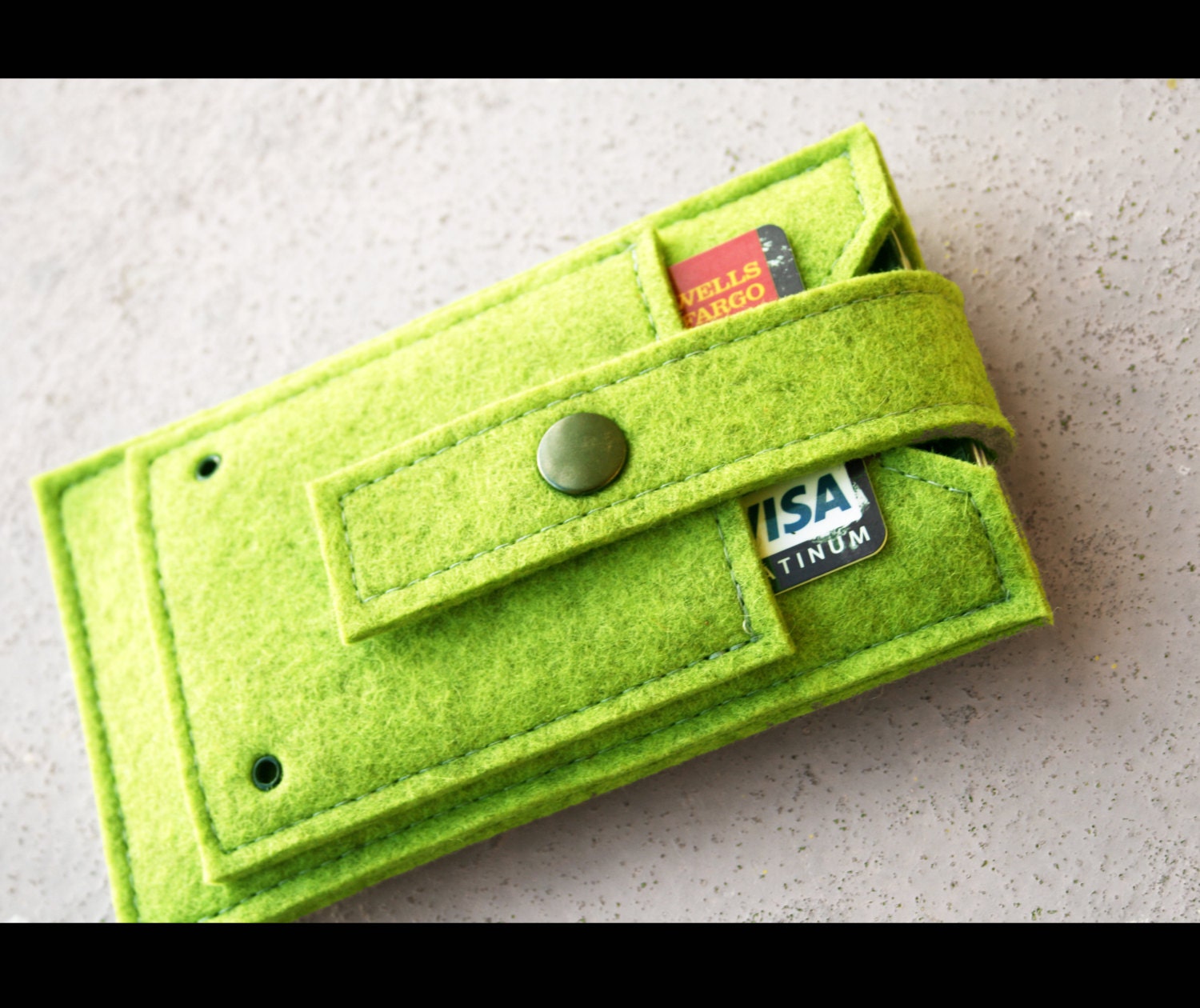 iPhone mini wallet with extra pocket for credit cards - choose your own color at checkout