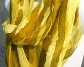 Asian Infusion/ Bamboo/ SILK SCARF for Women.  Hand Painted Silk Scarf by NYC artist Joan Reese / 100% Silk/14"x72"