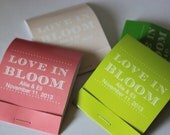 60 Seed Matchbooks - Love in Bloom Wedding Favors of Forget Me Not Seeds