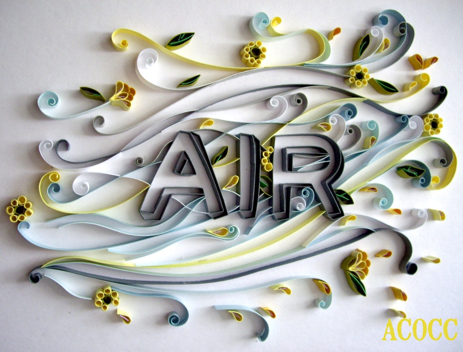 Paper Quilling "Air" Wall Art - Custom Build