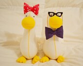 Doodle Geese Couple Plush Set
