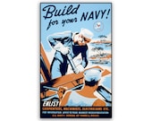 Navy Enlistment Vintage WPA Poster on 8x13 PopMount Ready to Hang FREE SHIPPING