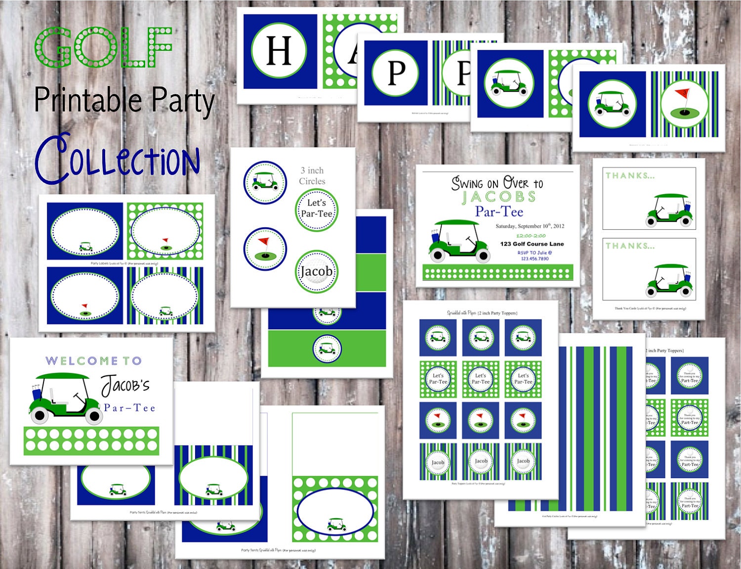 CUSTOM Printable Golf Party Collection